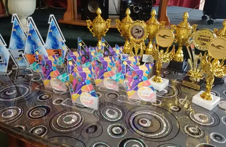 Награды за участие в семейных соревнованиях по плпванию