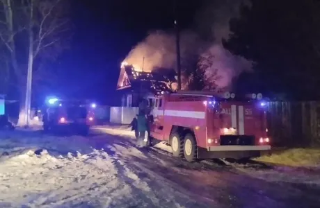 В заречной части города Нижнеудинска сгорел жилой дом