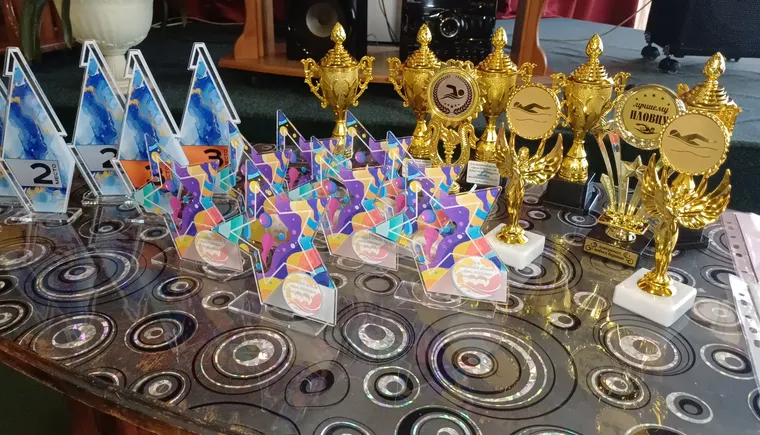 Награды за участие в семейных соревнованиях по плпванию